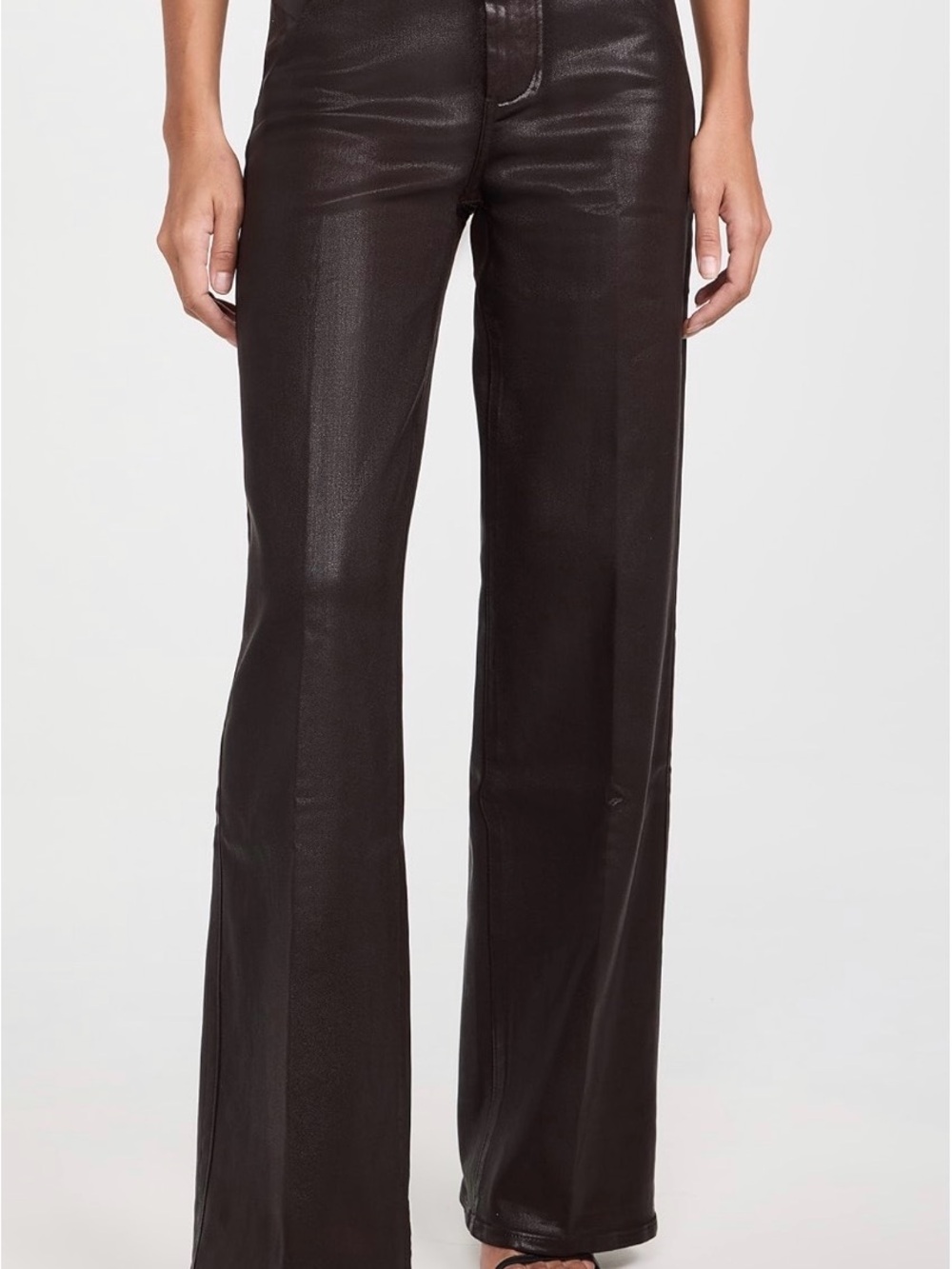NWT PAIGE Sasha 32” Chicory Coffee Luxe Coating Wide Leg Jeans Size 31